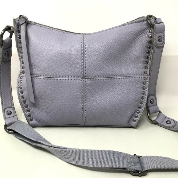 The Sak Handbags - The Sak Silverlake City Leather Crossbody Bag Lavender Zip Closure No Tassel